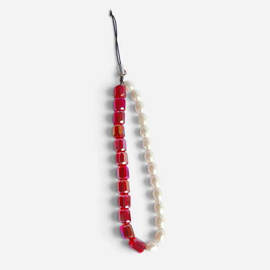 Ruby Pearl Phone Charm